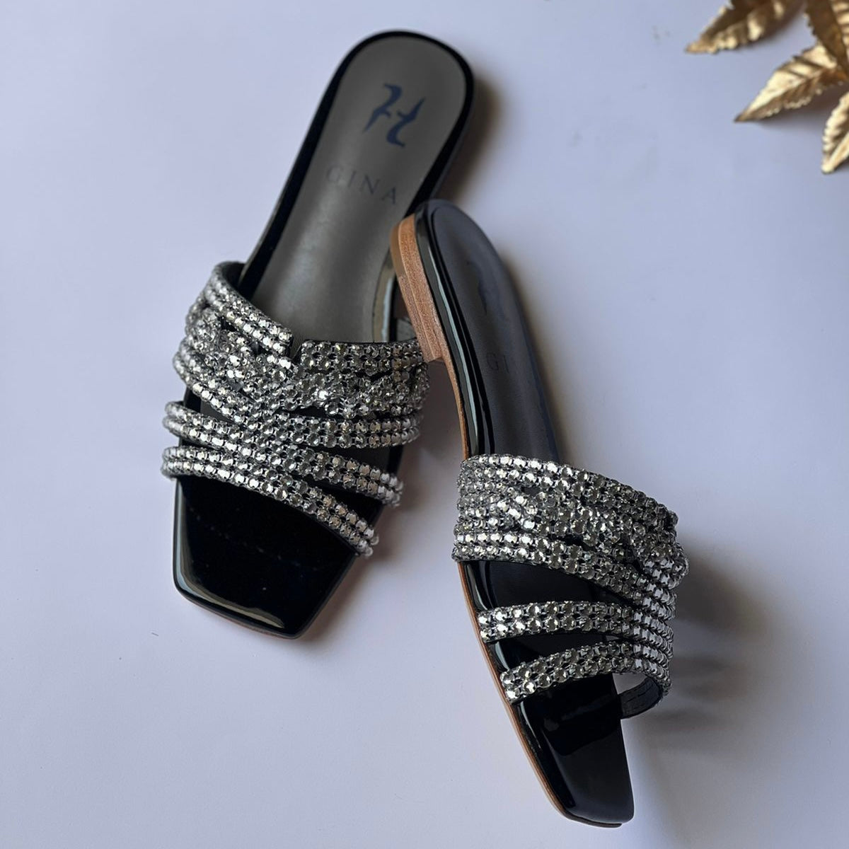 Gina London crystal embellished shoes