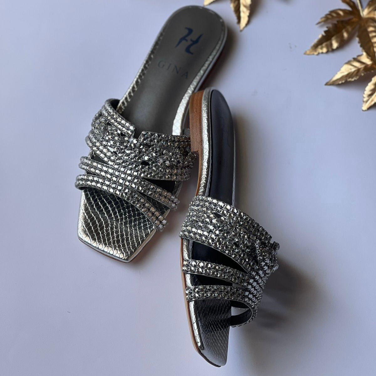 Gina London crystal embellished shoes