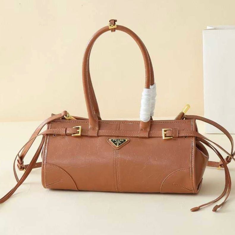 Prada Travertine Medium Leather Bag