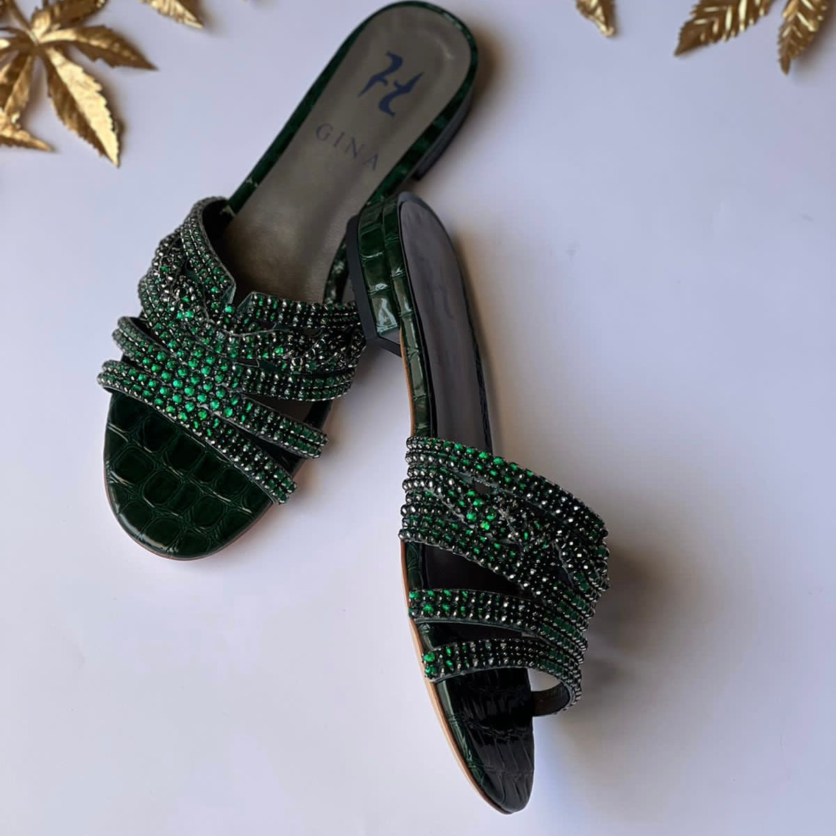 Gina London crystal embellished shoes
