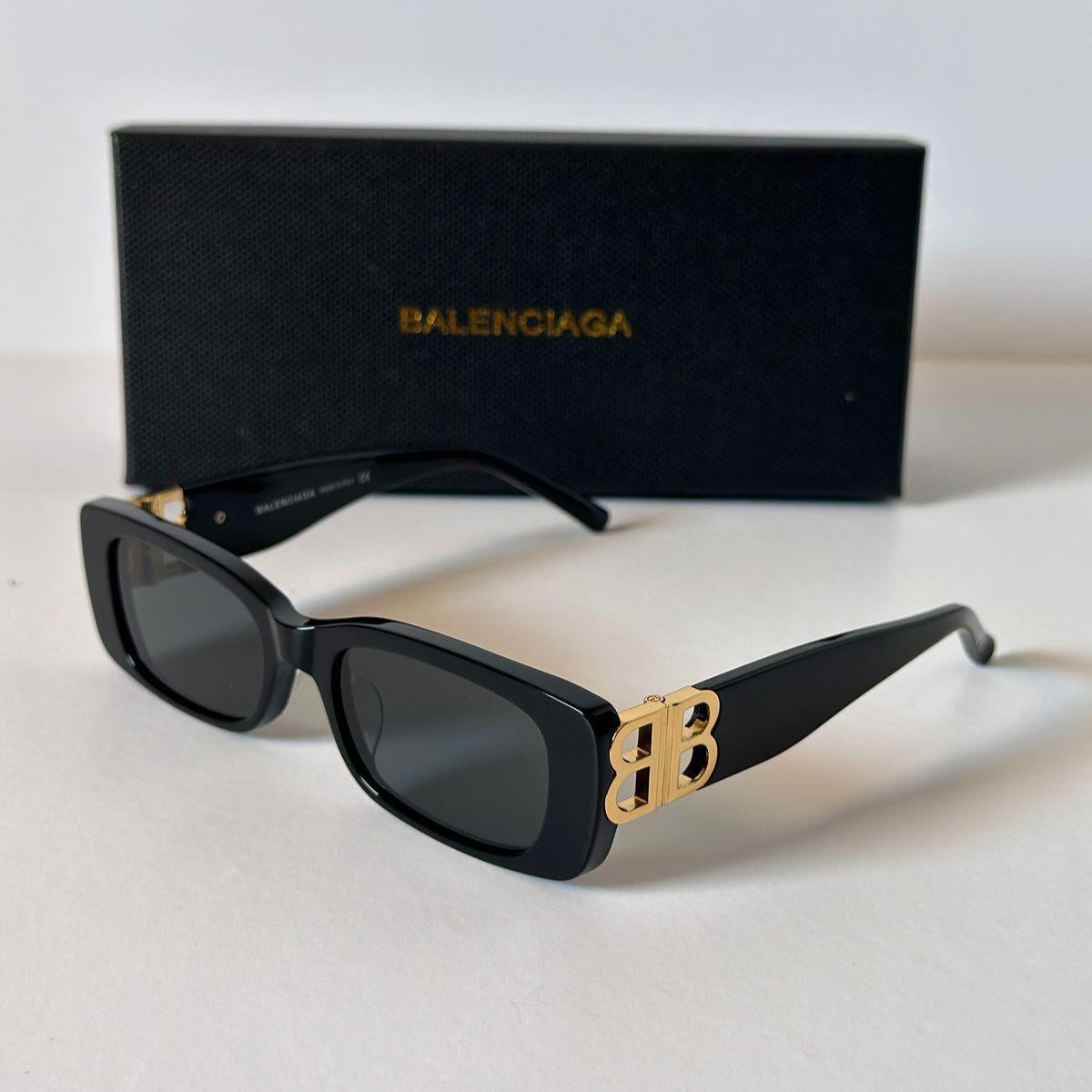 Balenciaga Dynasty BB Rectangle Sunglasses