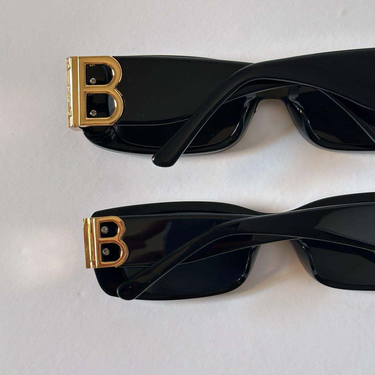 Balenciaga Dynasty BB Rectangle Sunglasses