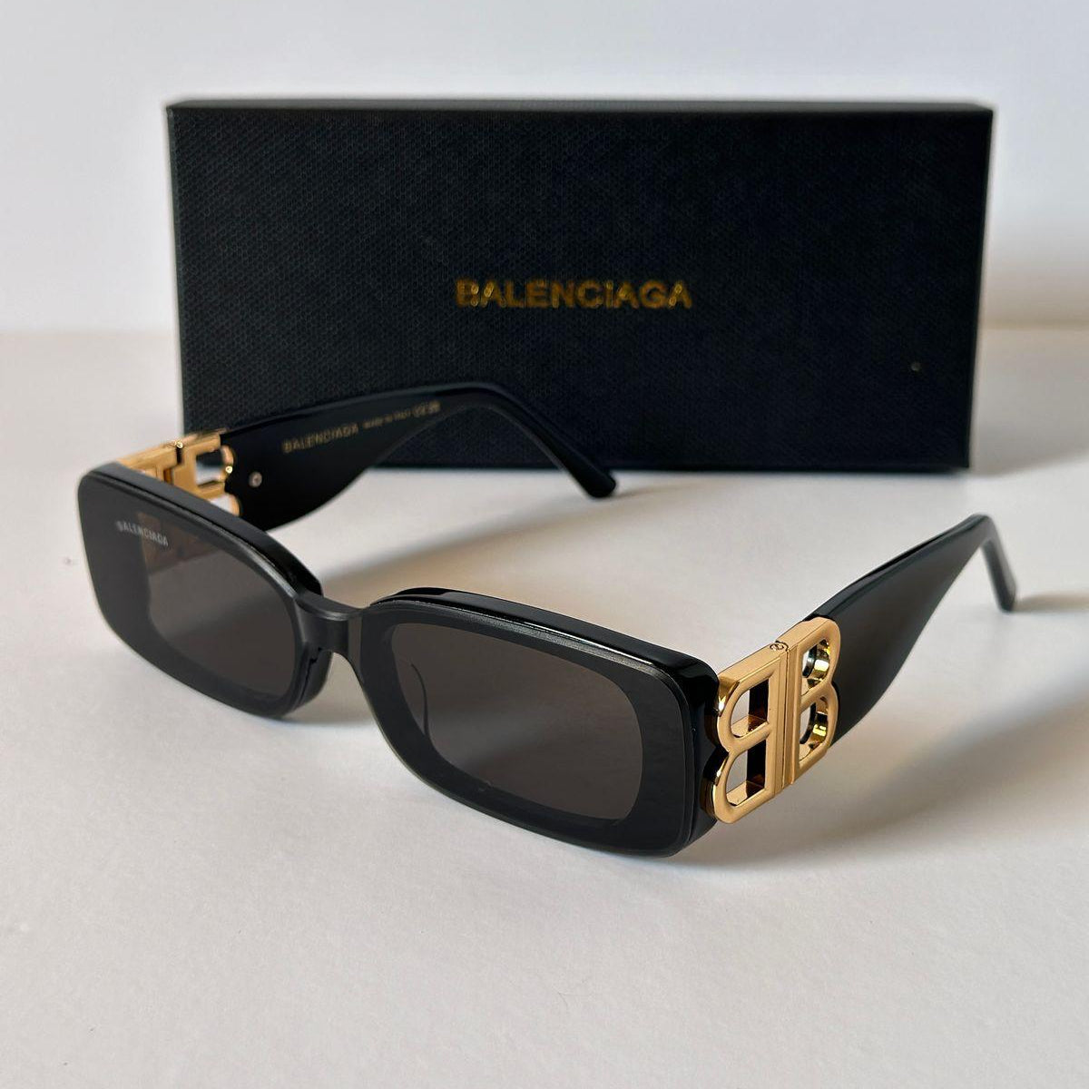 Balenciaga Dynasty BB Rectangle Sunglasses