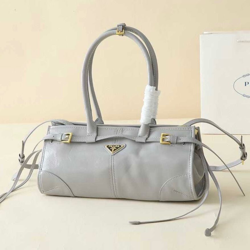 Prada Travertine Medium Leather Bag