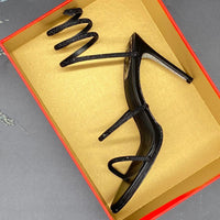 René Caovilla Cleo Crystal-Embellished Coil Shoes