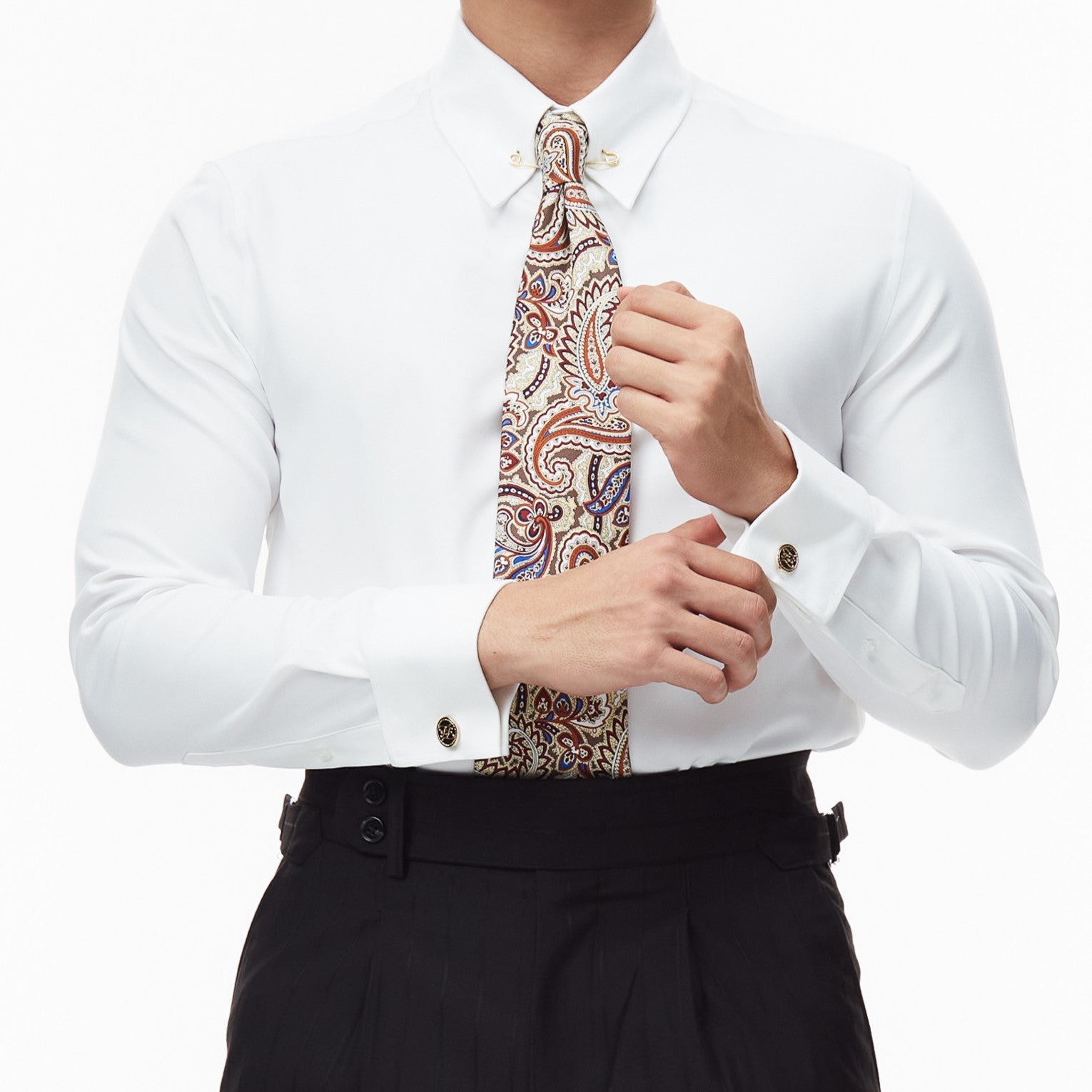 Collar Pin Formal Shirt - Cufflinks