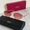 Cartier CT0362S Rimless Oval Sunglasses