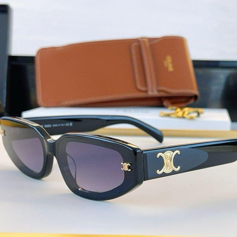 Celine Triomphe Black Cat-Eye Sunglasses