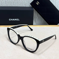 Chanel 3437B Black & White Optical Frames