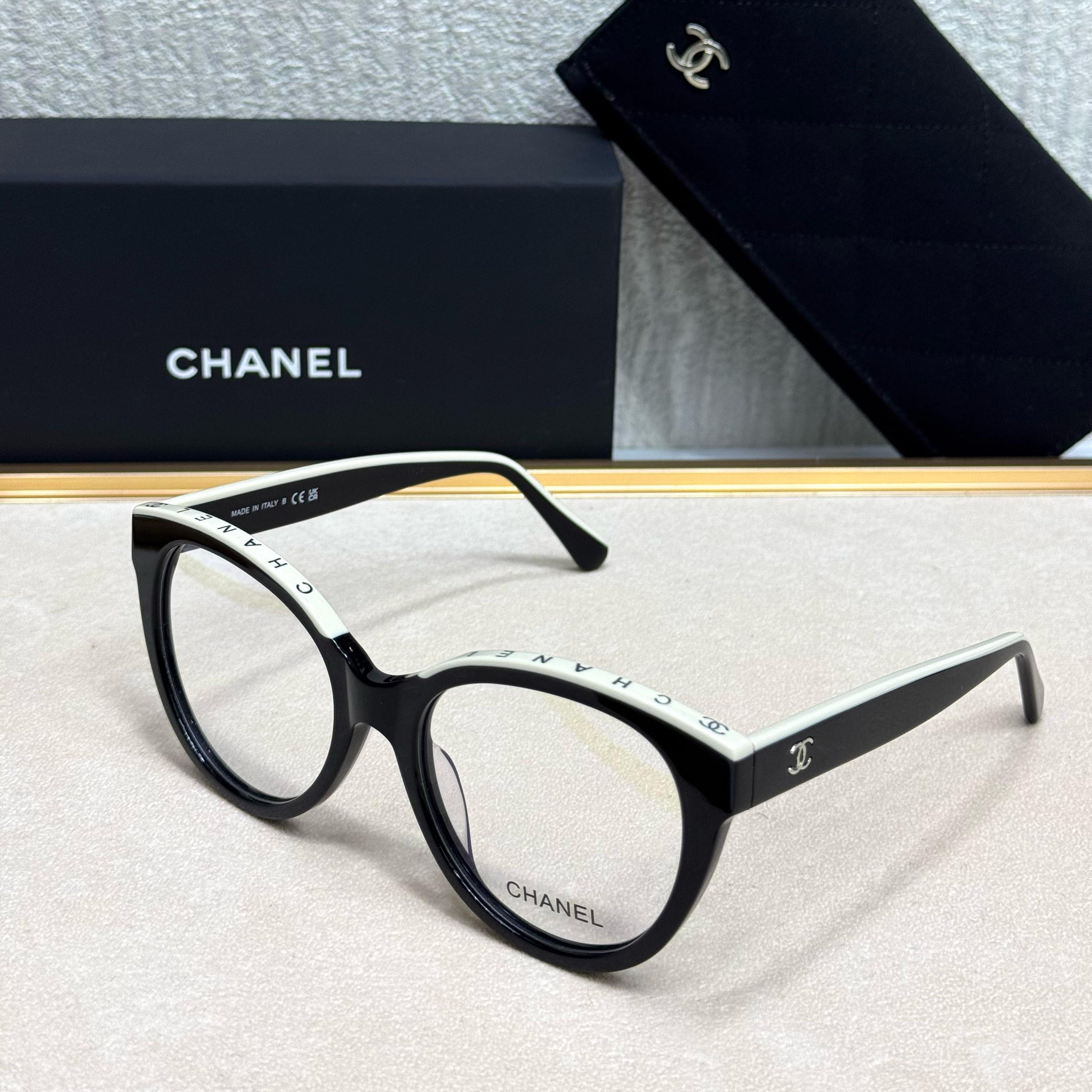 Chanel 3437B Black & White Optical Frames
