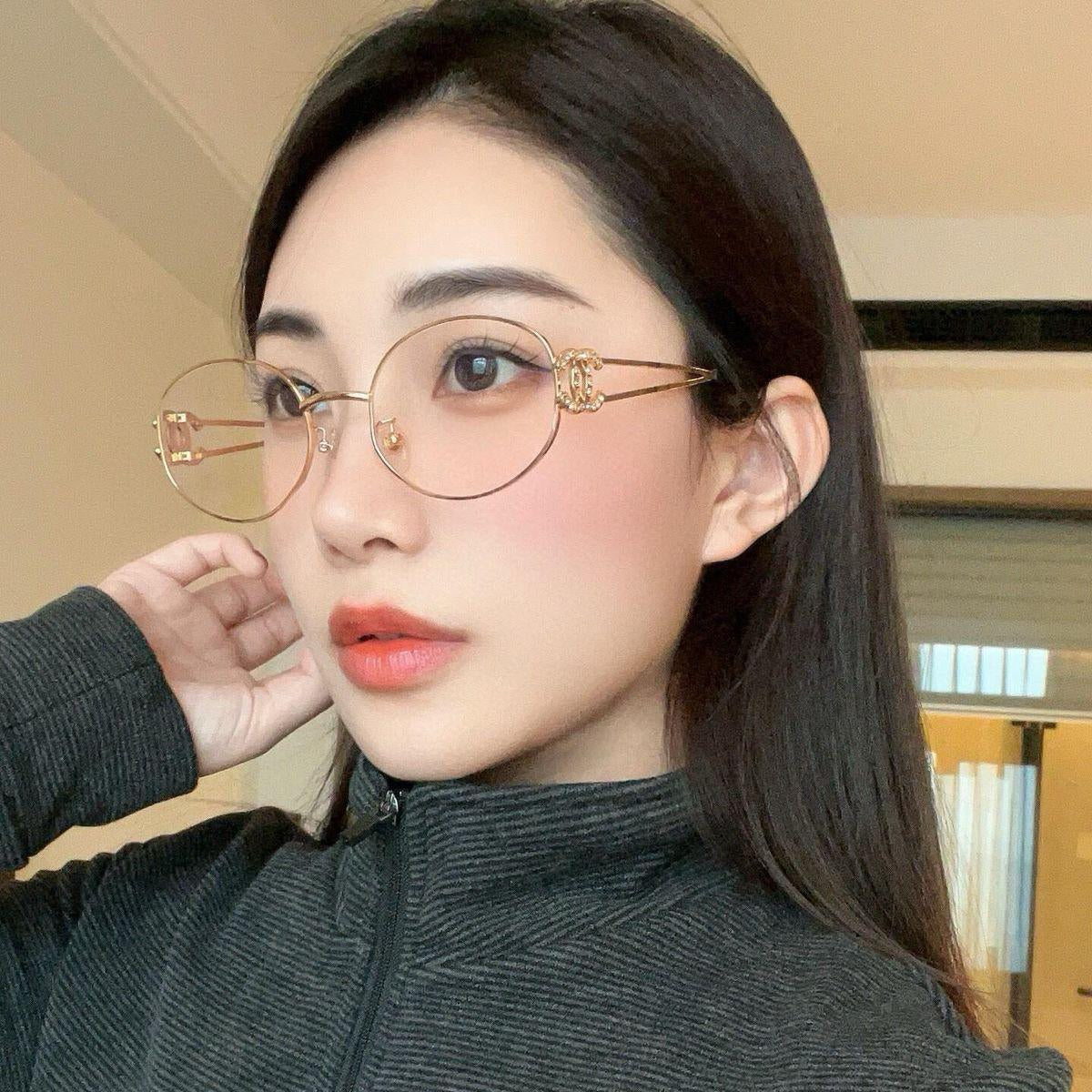 Chanel Round Eyewear Frame with CC Accent