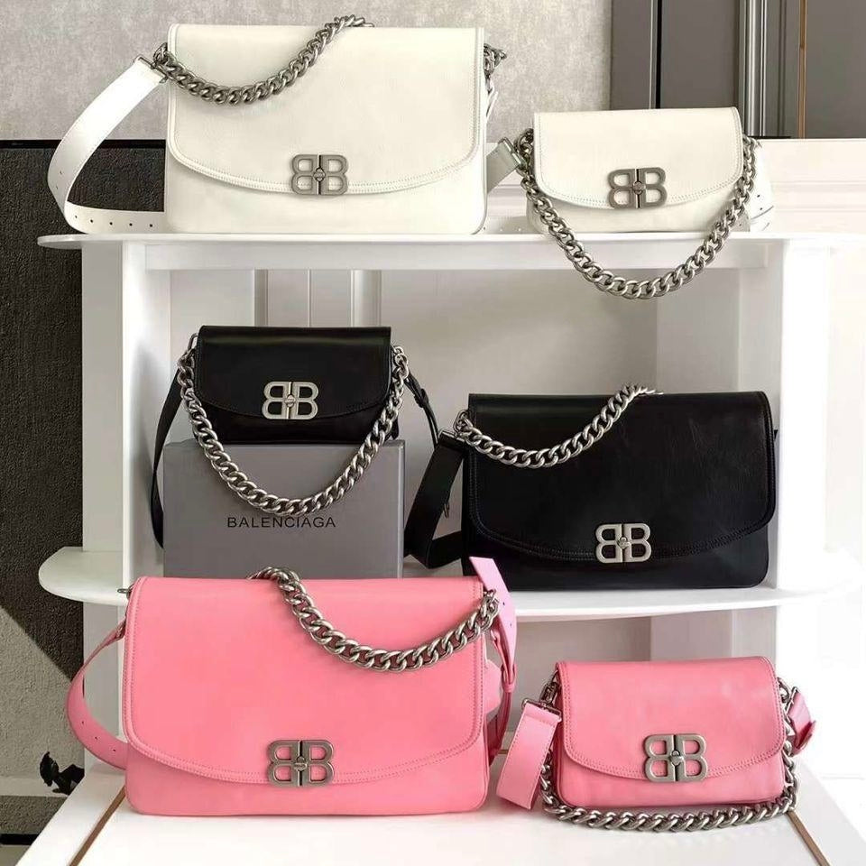 Balenciaga large BB Soft Flap Leather Shoulder Bag