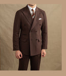 Dark Brown Garbadine Suit (Includes: Jacket + Trousers)