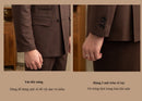 Dark Brown Garbadine Suit (Includes: Jacket + Trousers)