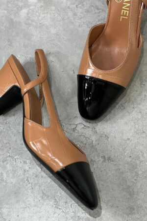 Chanel Two-Tone Slingback Shoes