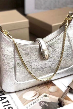 BVlgari Serpenti Baia Shoulder Calf Leather Bag