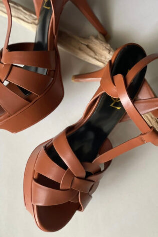 YSL Tribute Platform Shoes in Smooth Leather