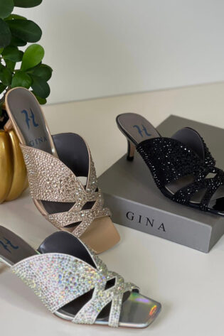 Gina London Crystal-Embellished Kitten Heel Shoes
