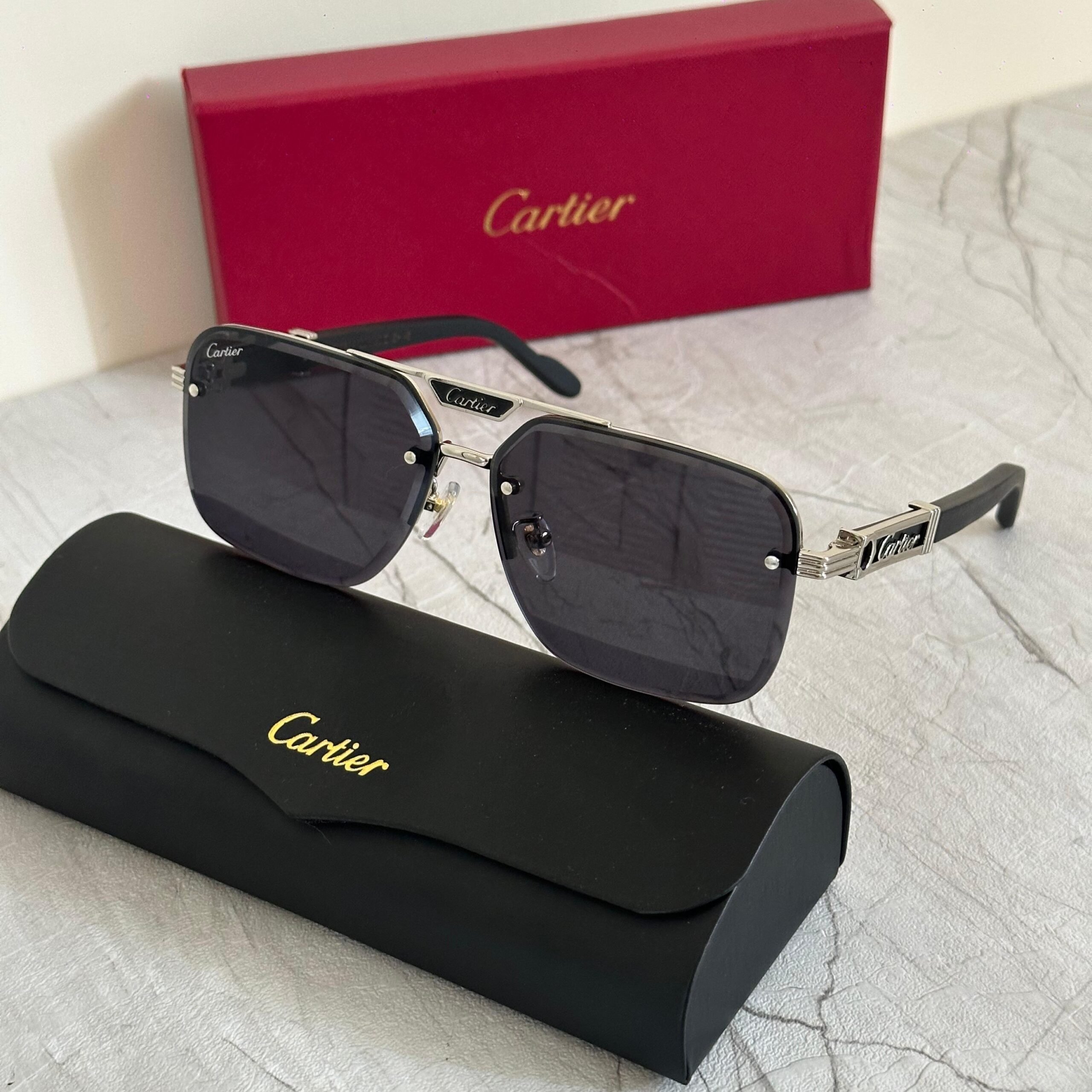 Cartier CT0398O Santos de Cartier Sunglasses - Image 5