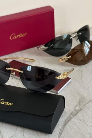 Cartier C Décor Cat-Eye Rimless Sunglasses