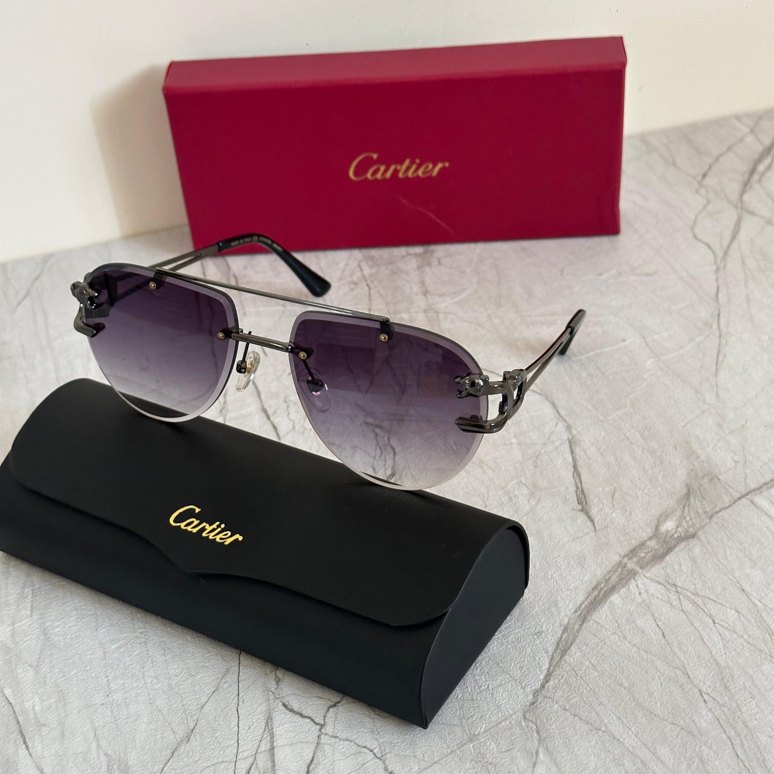 Cartier CT0368S Panthère de Cartier Shield Sunglasses - Image 3