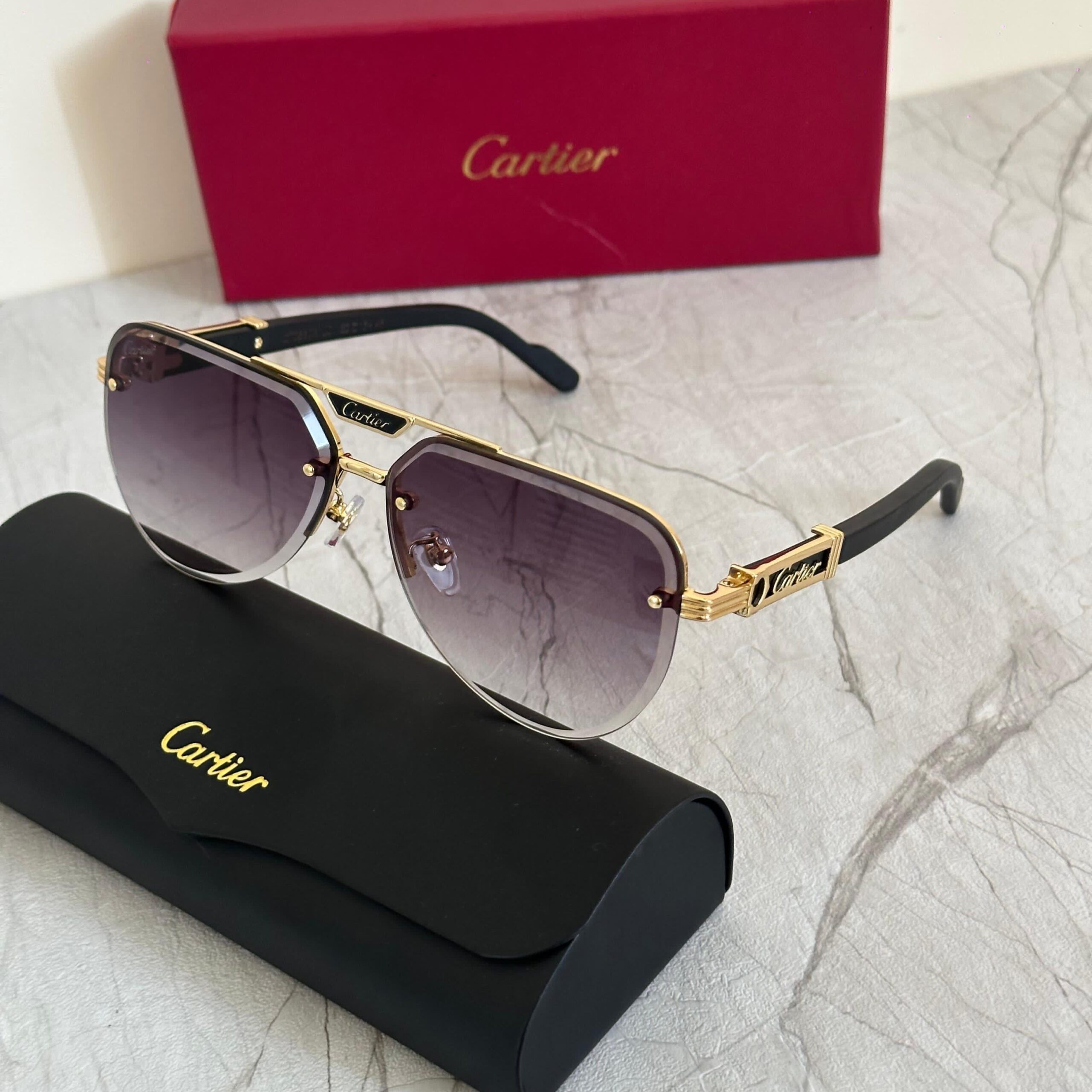 Cartier CT0065S Santos de Cartier Sunglasses