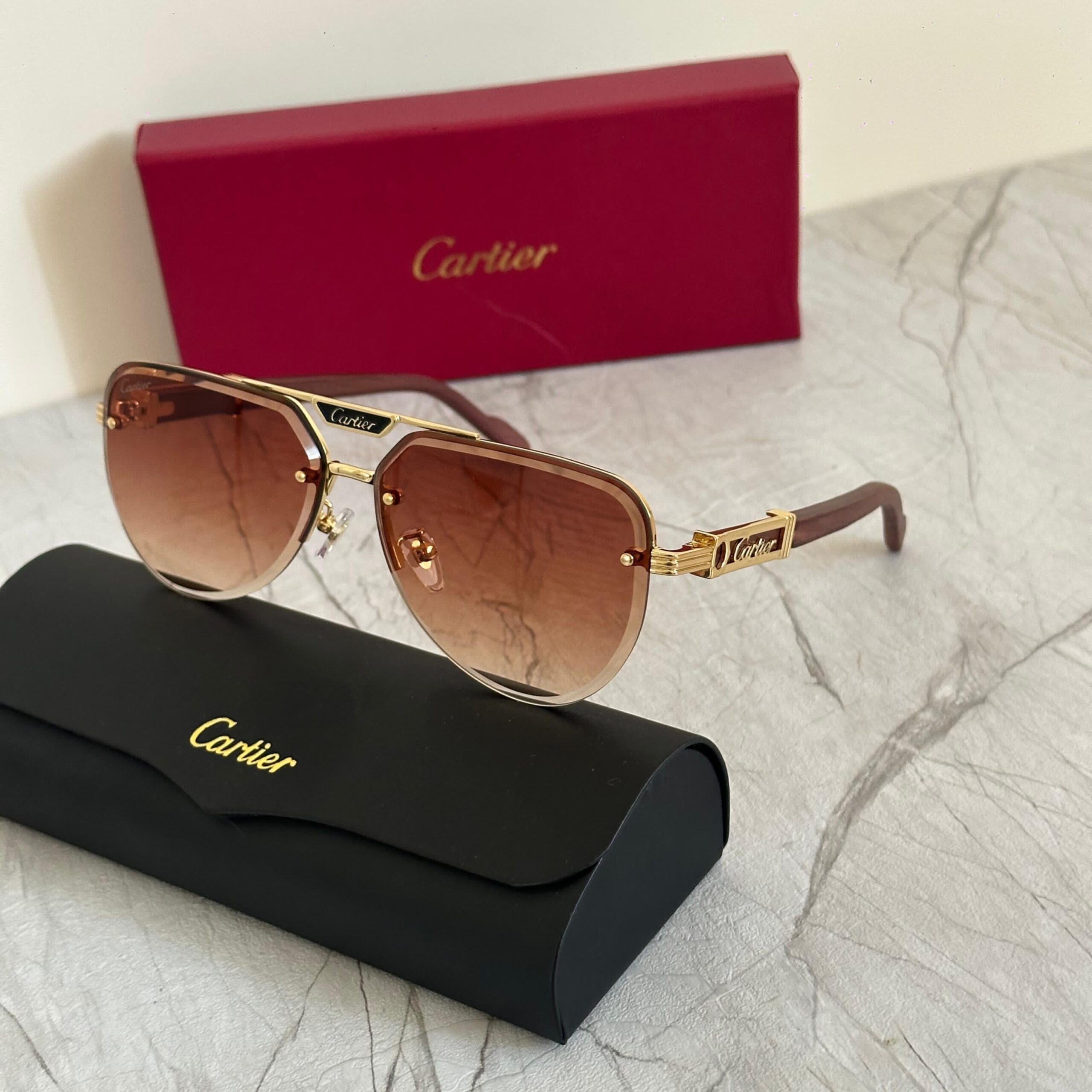 Cartier CT0065S Santos de Cartier Sunglasses - Image 2