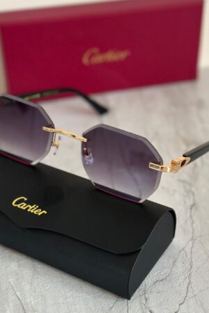 Cartier CT0362S Octagonal Rimless Sunglasses