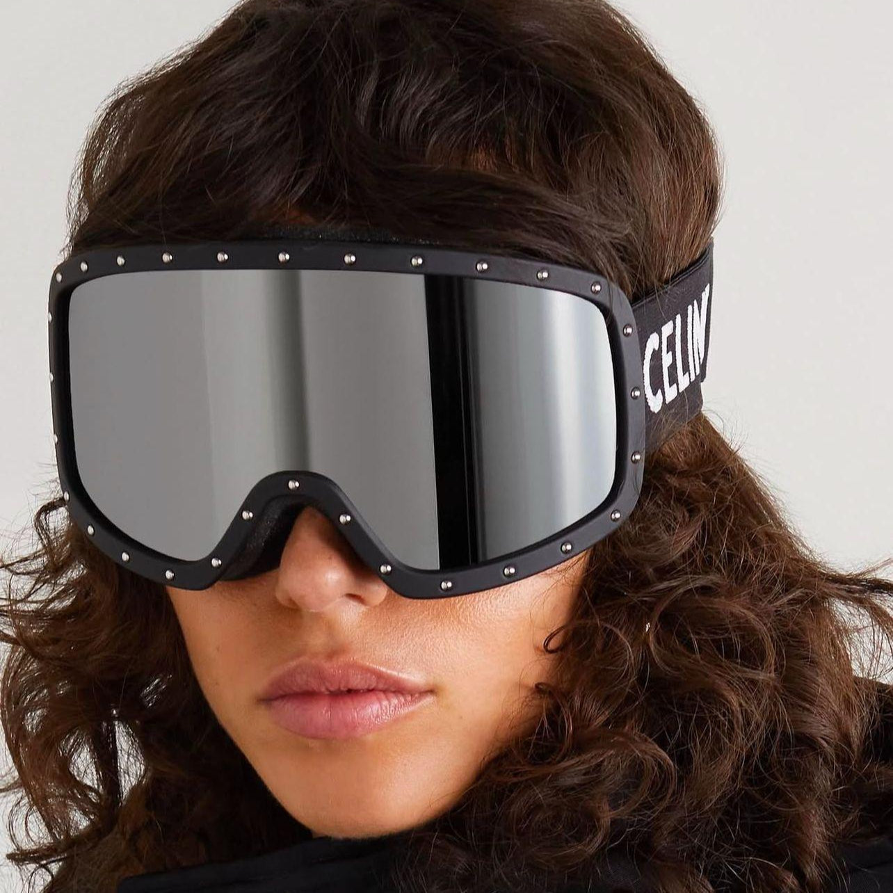 Celine Crystal-Studded Ski Sunglasses