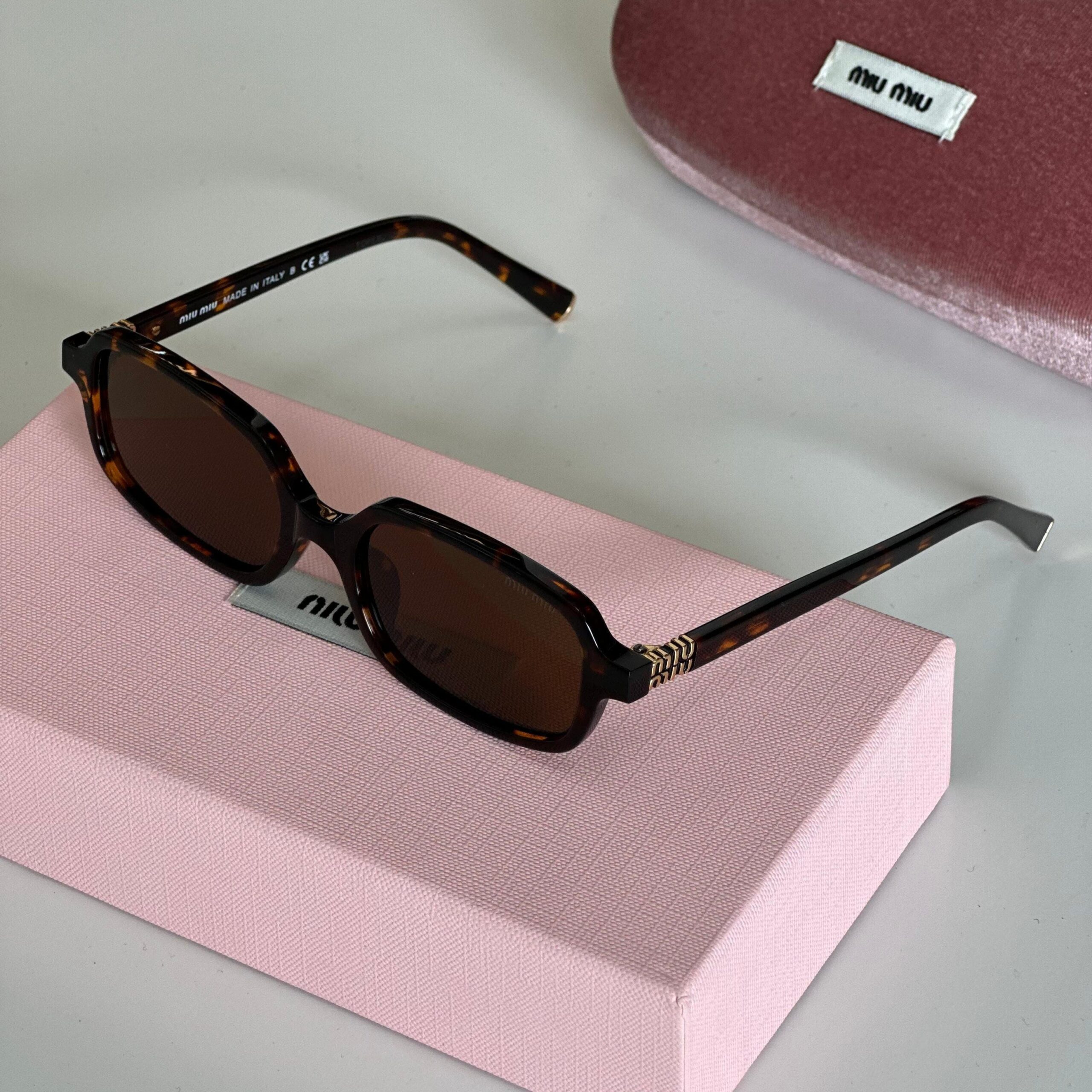 Miu Miu MU 52ZS Rectangular Sunglasses - Image 2