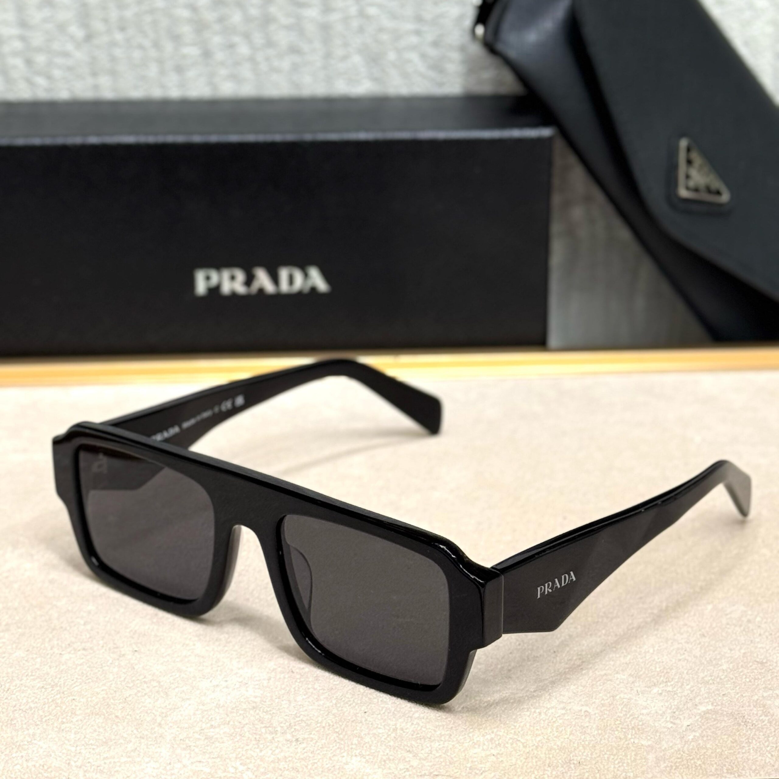 Prada Angular Rectangular Sunglasses – PR 06YS Style - Image 2