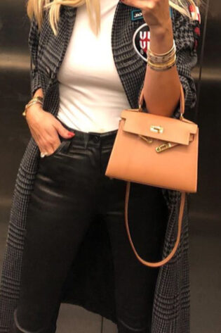 Hermes BN Kelly Togo Caviar 21CM Bag