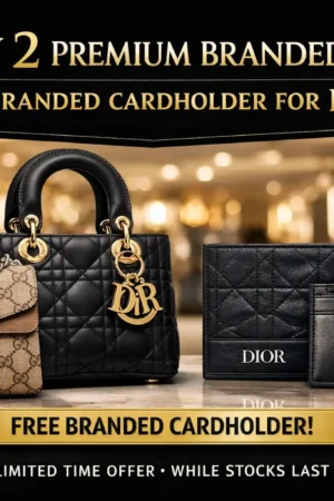 Buy any 2 premium branded bags and get a branded cardholder for free